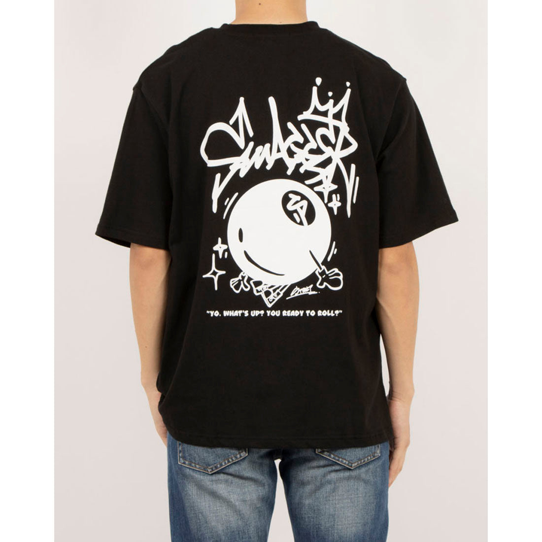 マガジンデモードコンタクト MAGASIN DE MODE CONTACT ビリヤードプリントTシャツ (ブラック) ブラック