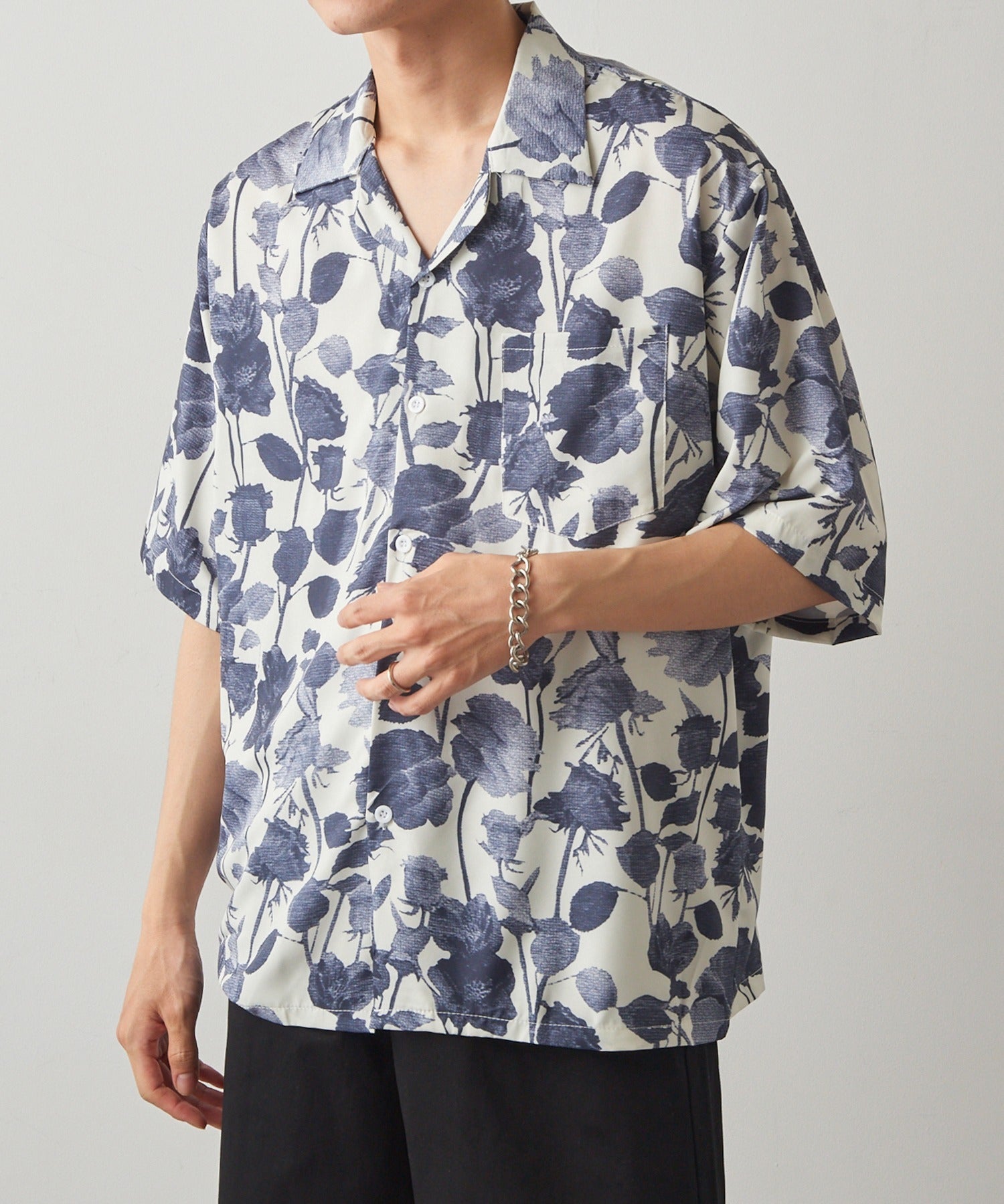 マガジンデモードコンタクト MAGASIN DE MODE CONTACT オープンカラーシャツ ABM2112 (C) C