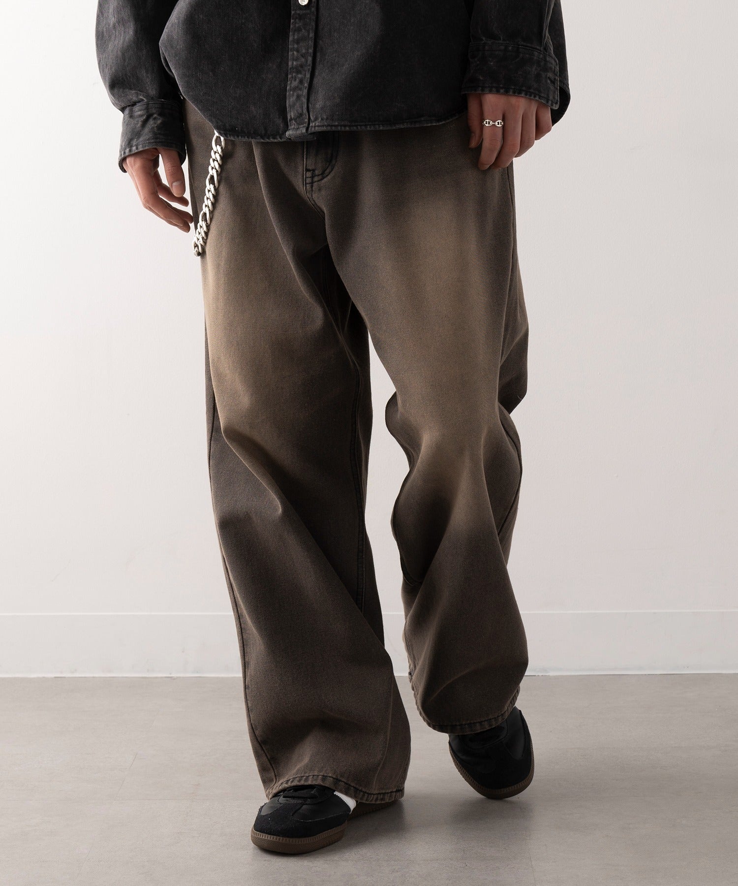 マガジンデモードコンタクト MAGASIN DE MODE CONTACT 【HAUS】ヴィンテージグラデーションワイドストレートデニム (ブルー系その他) ブルー系その他