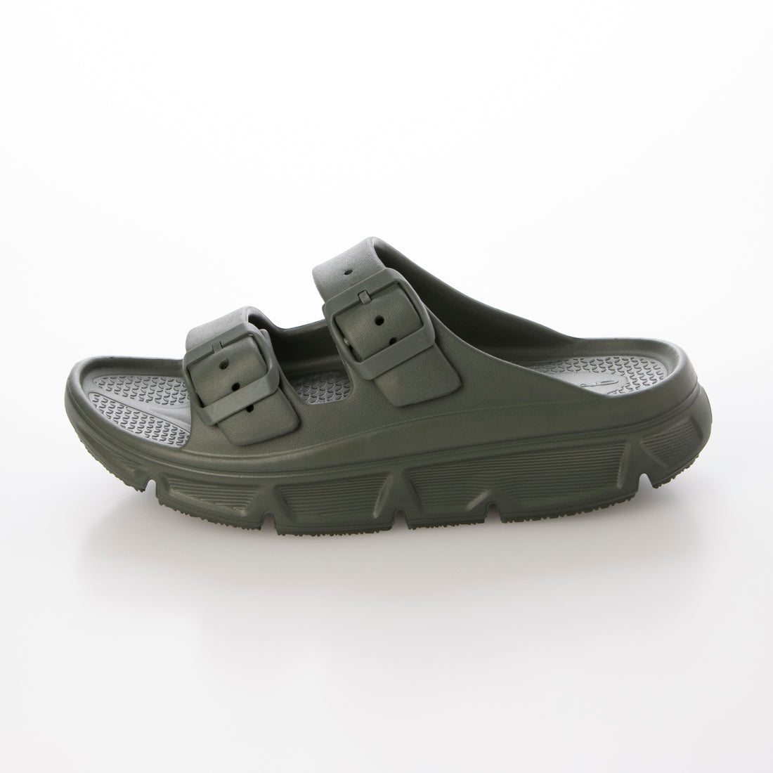 HEAD ヘッド レディース リアクティベーションサンダル【もちもちクッション】ダブルベルト シャワーサンダル 厚底 100298(カーキ) カーキ