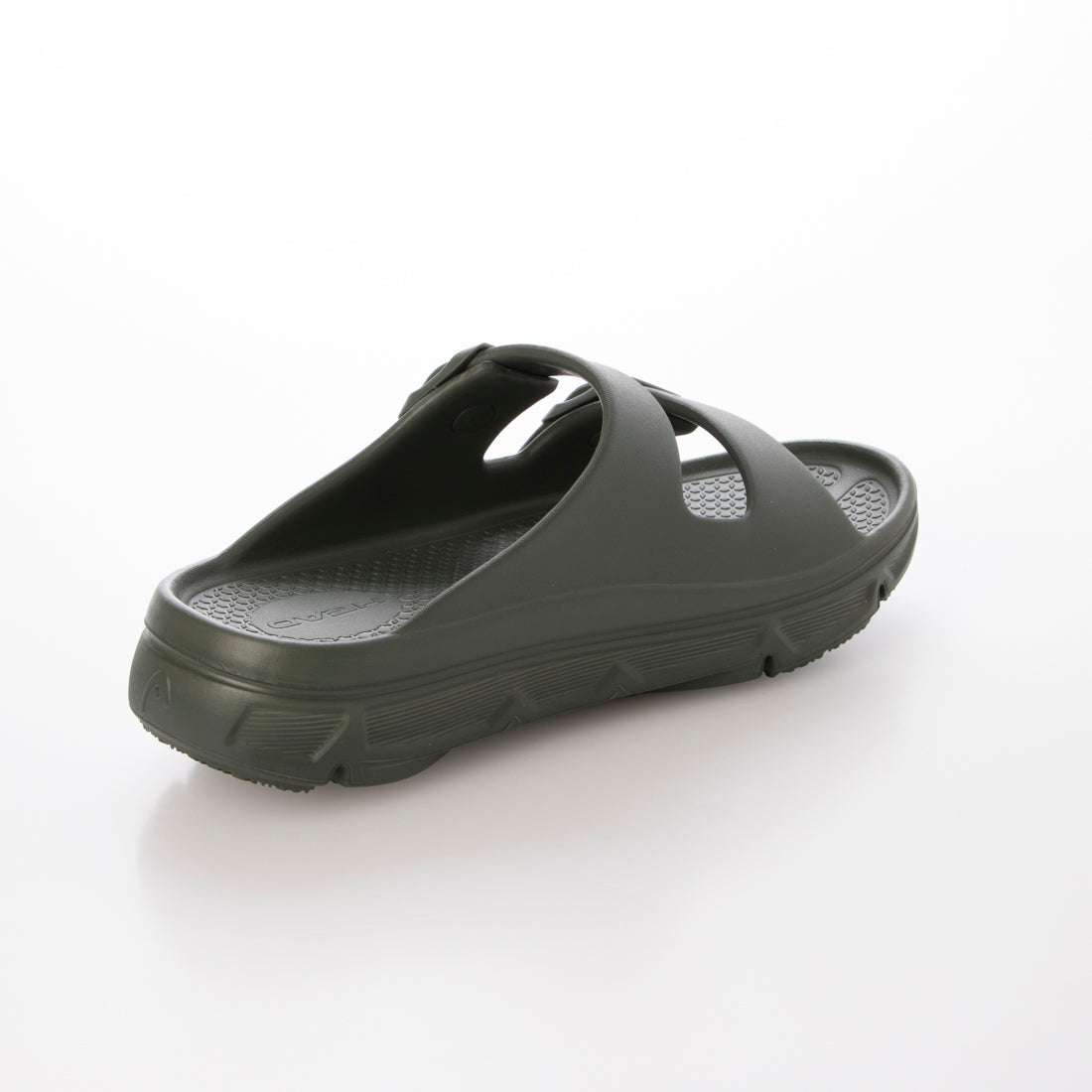 HEAD ヘッド レディース リアクティベーションサンダル【もちもちクッション】ダブルベルト シャワーサンダル 厚底 100298(カーキ) カーキ