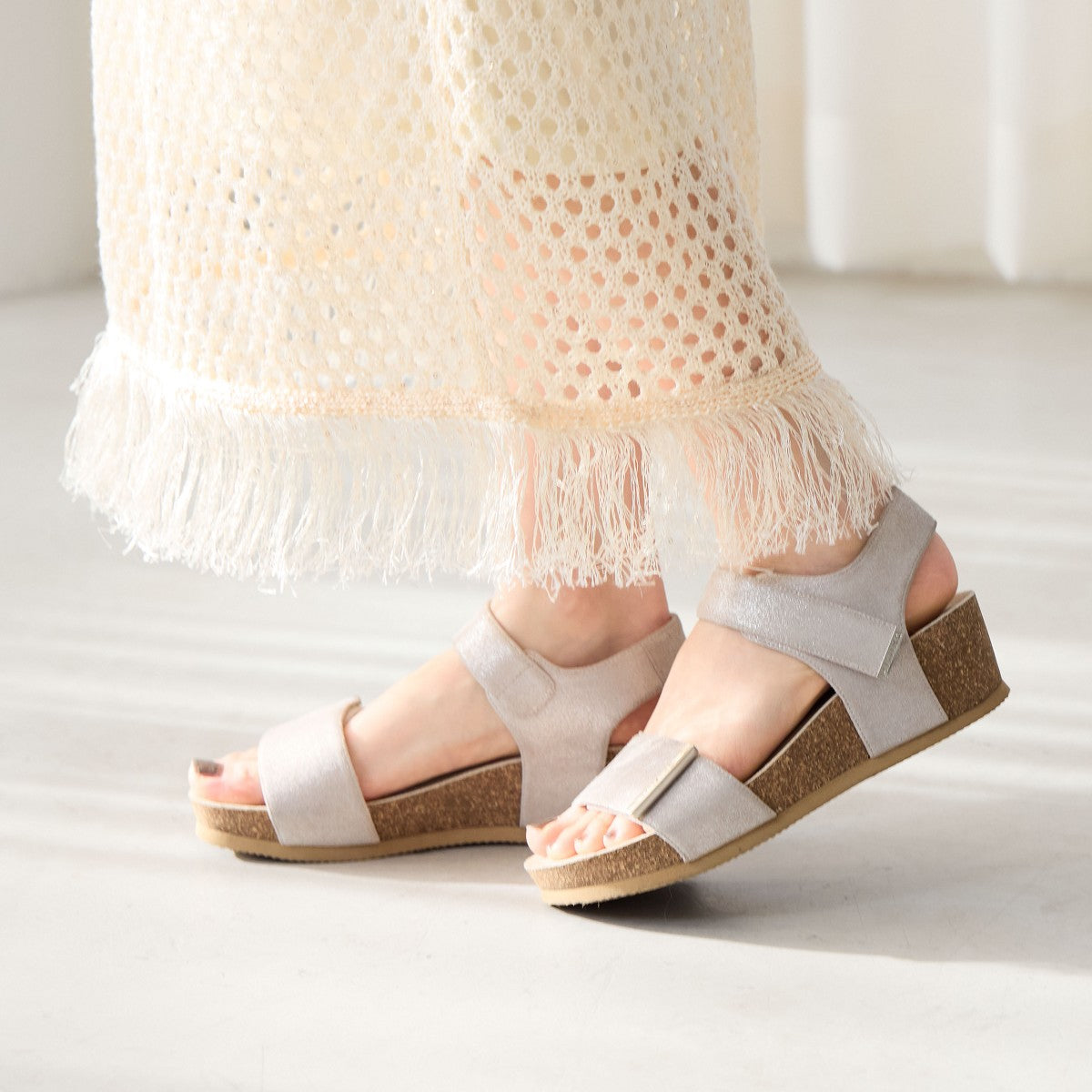 ヒミコ 卑弥呼 メタルパーツスポーツサンダル/651203 (シルバー) シルバー