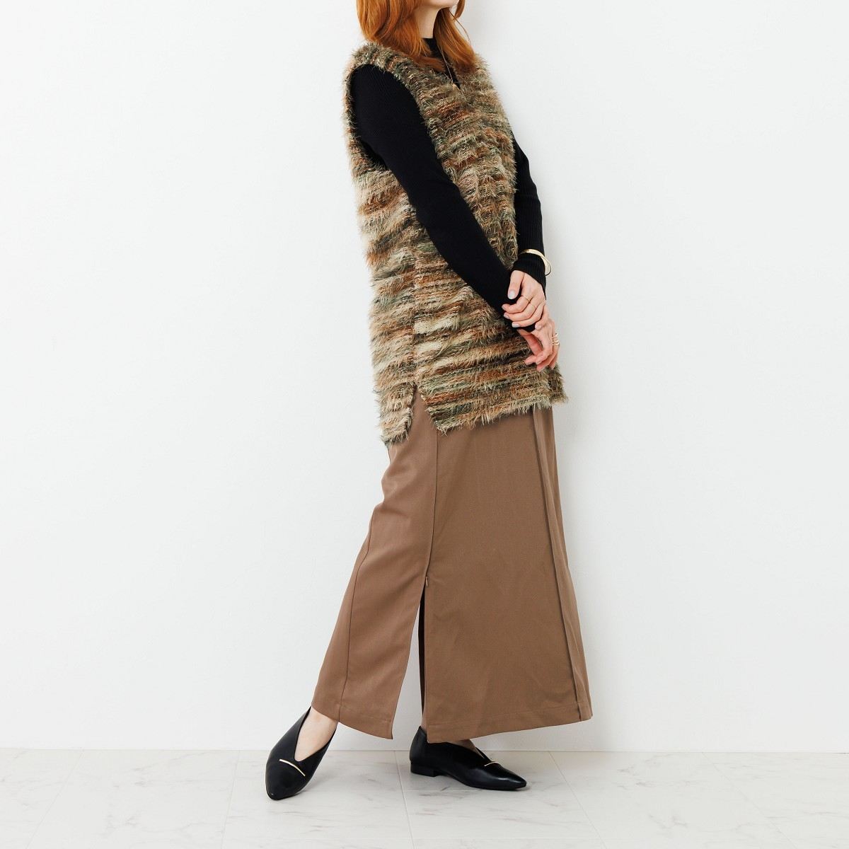 ヒミコ 卑弥呼 メタルバーフラットパンプス/651303 (レッド) レッド