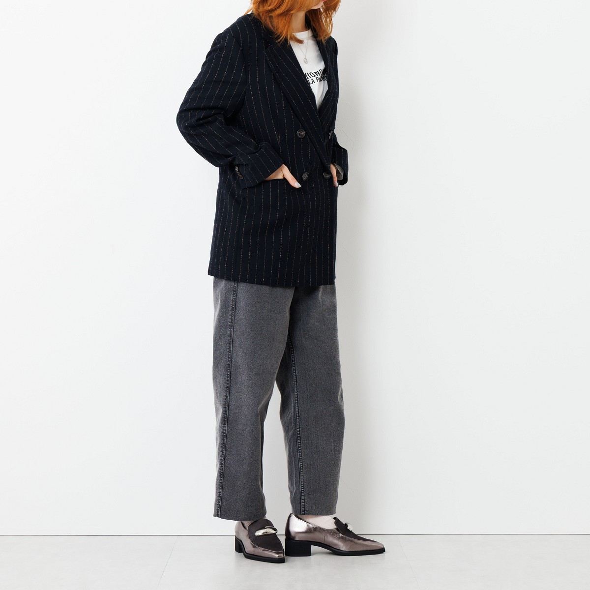 ヒミコ 卑弥呼 軽量ソールオーバルモチーフローファー/651306 (ガンメタ) ガンメタ