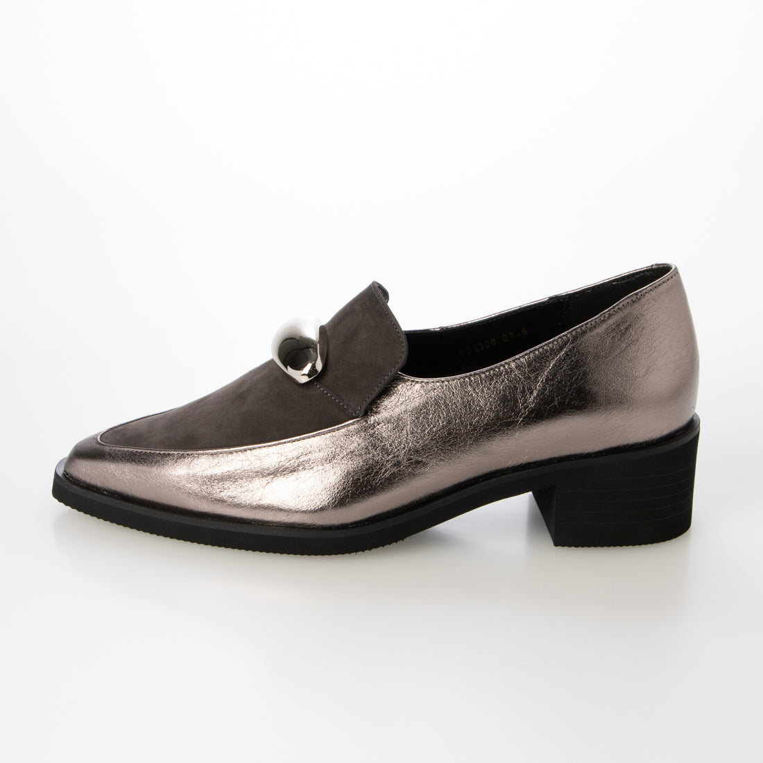 ヒミコ 卑弥呼 軽量ソールオーバルモチーフローファー/651306 (ガンメタ) ガンメタ