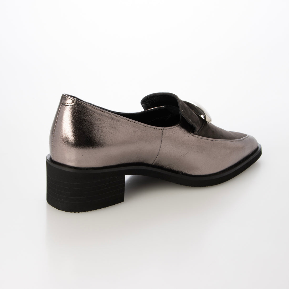 ヒミコ 卑弥呼 軽量ソールオーバルモチーフローファー/651306 (ガンメタ) ガンメタ