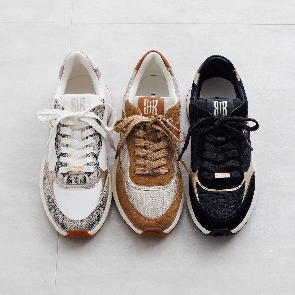 ヒミコ 卑弥呼 【レザースニーカー】コンビデザインスニーカー/607005 (ブラック) ブラック