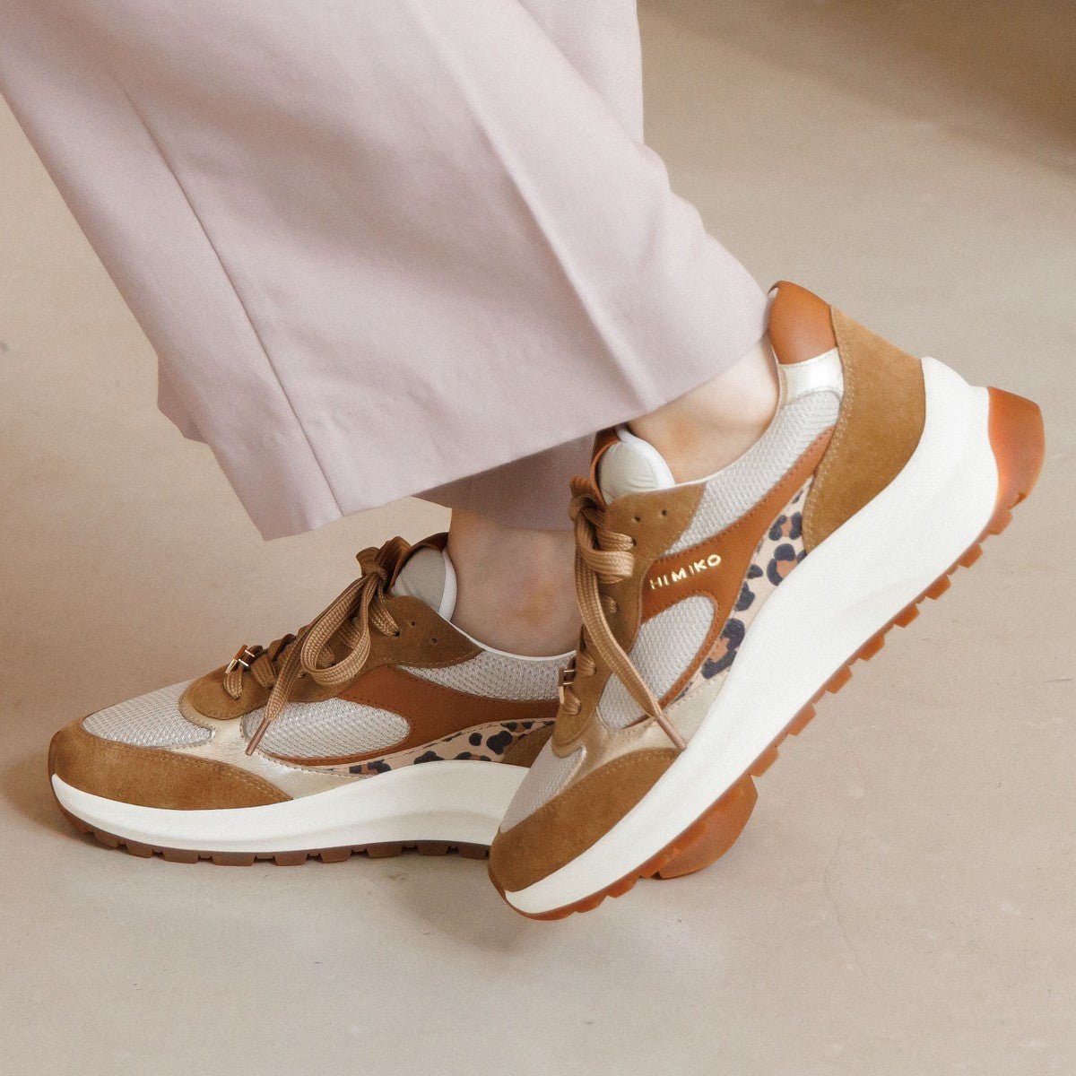 ヒミコ 卑弥呼 【レザースニーカー】コンビデザインスニーカー/607005 (ブラック) ブラック