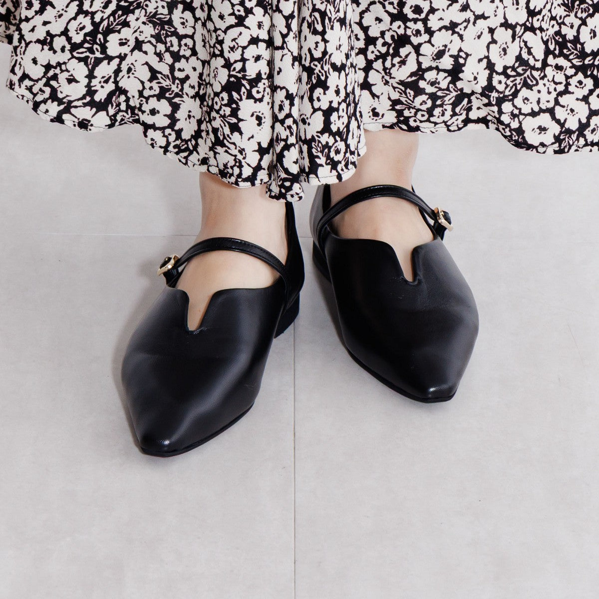 ヒミコ 卑弥呼 ハイバンプストラップフラットシューズ /661112(グレー/C) グレー/C