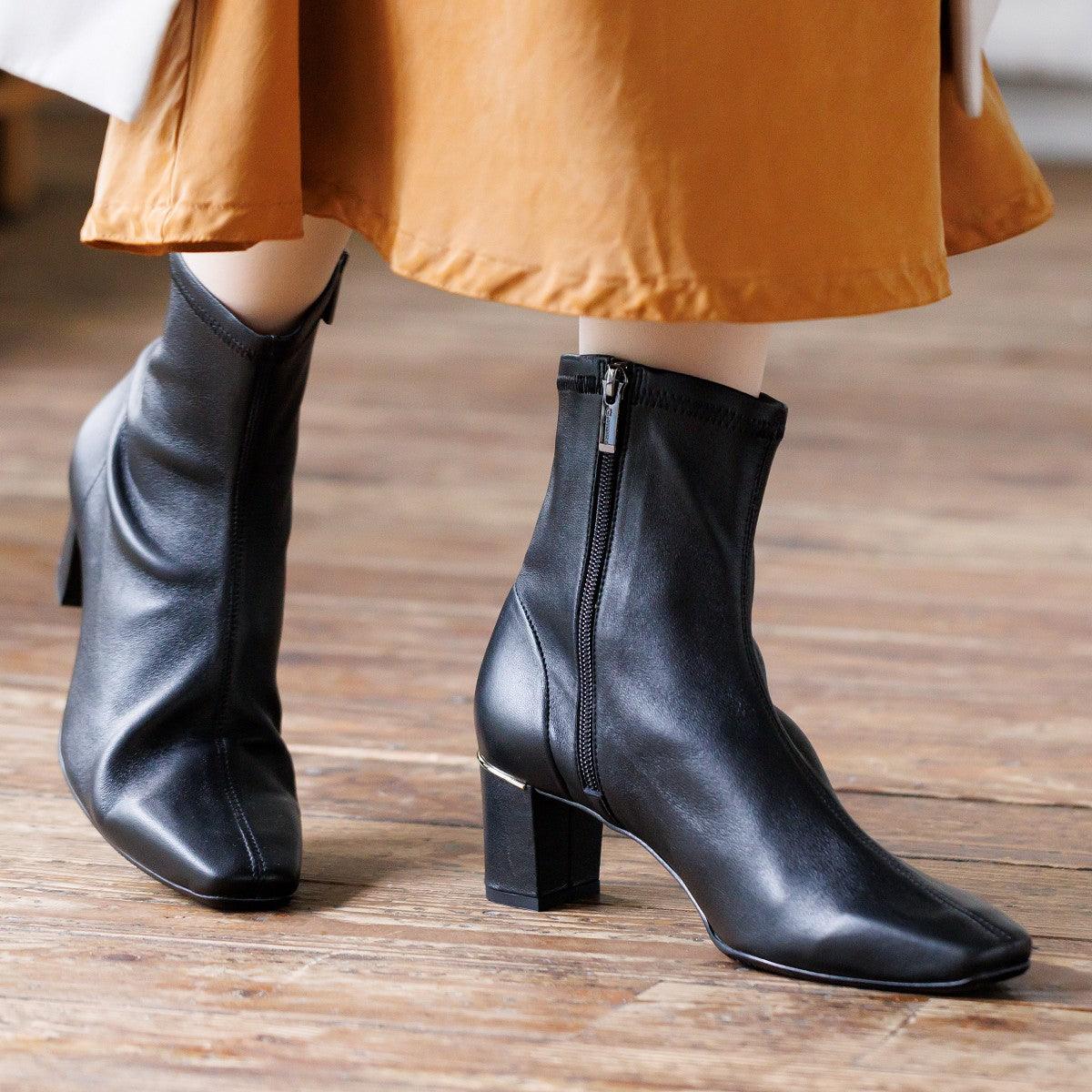 ヒミコ 卑弥呼 シープレザーストレッチブーツ/621404 (グレー) グレ-