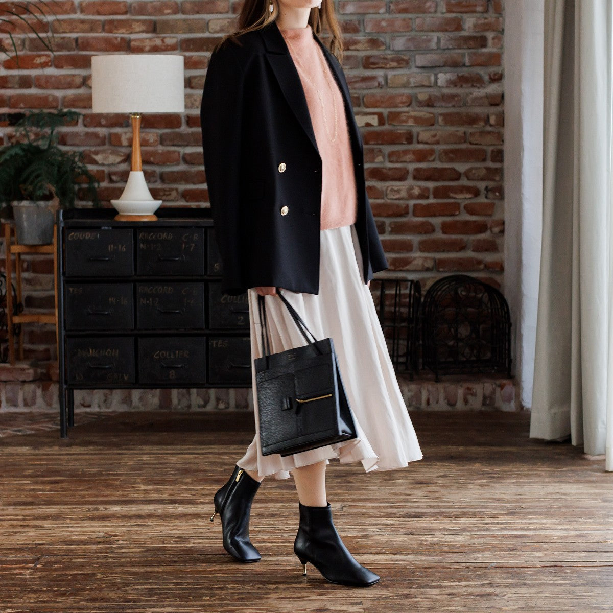 ヒミコ 卑弥呼 ワイドスクエアトゥブーツ/621417 (カ-キ) カ-キ