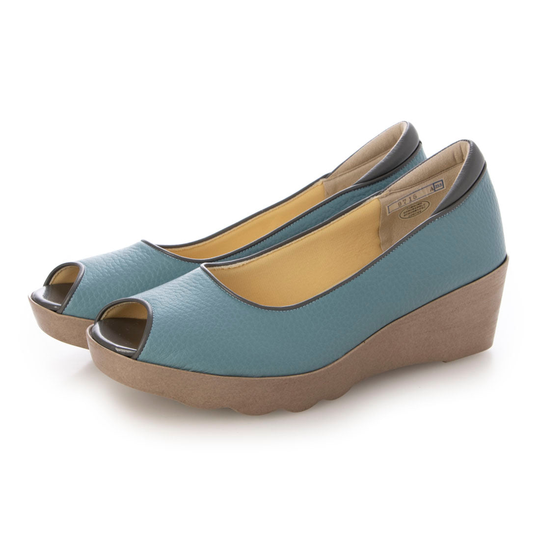 ヒルズアヴェニュー HILLS AVENUE パイピングオープントゥクリアウェーブソール,ブルー