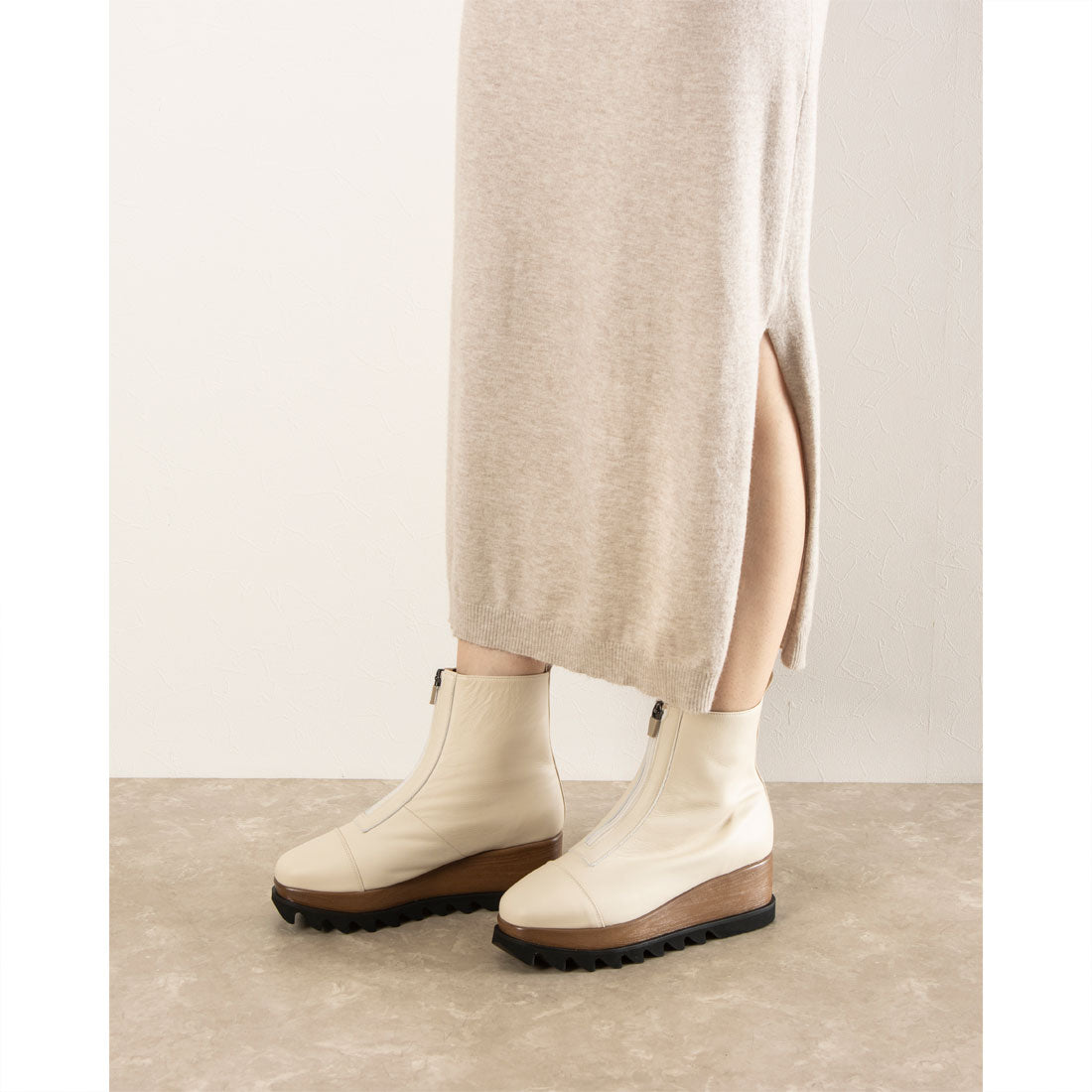 ヒルズアヴェニュー HILLS AVENUE フロントジップショートブーツ