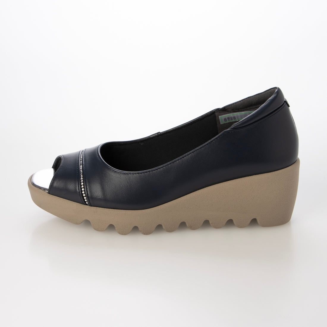 ヒルズアヴェニュー HILLS AVENUE ラインストーンオープントゥ (ネイビー) ネイビー