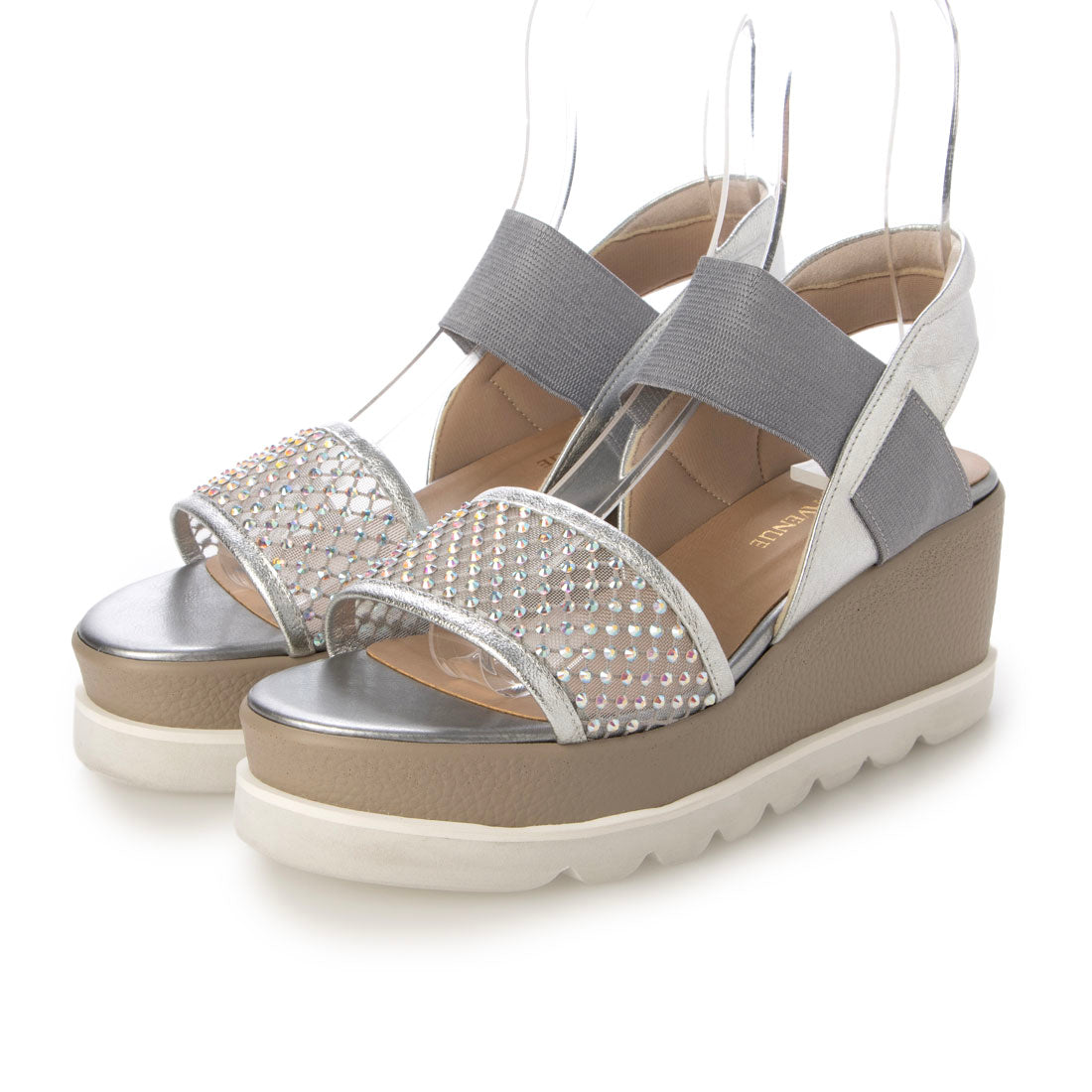 ヒルズアヴェニュー HILLS AVENUE ジャネット サンダル (シルバー) シルバー