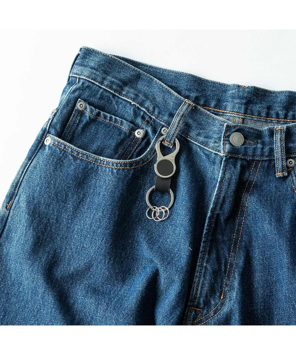 ジェネレス GENELESS キーホルダー メンズ キーリング 鍵 カラビナ 鍵ホルダー シンプル メタリック ダブルリング モノトーン