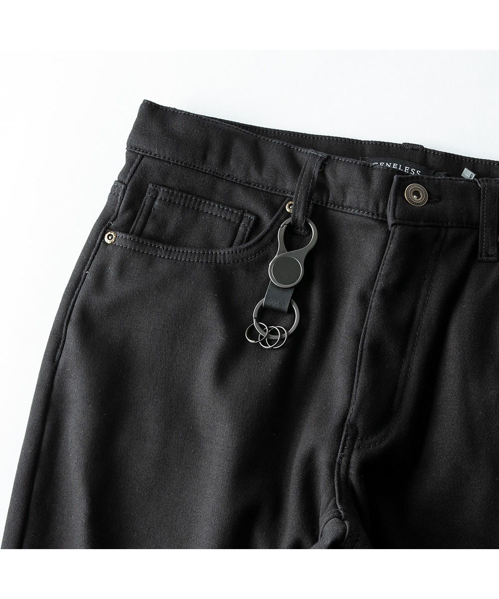 ジェネレス GENELESS キーホルダー メンズ キーリング 鍵 カラビナ 鍵ホルダー シンプル メタリック ダブルリング モノトーン