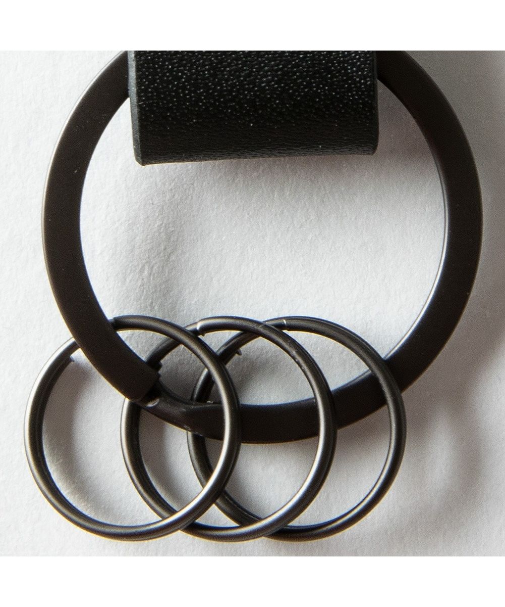 ジェネレス GENELESS キーホルダー メンズ キーリング 鍵 カラビナ 鍵ホルダー シンプル メタリック ダブルリング モノトーン