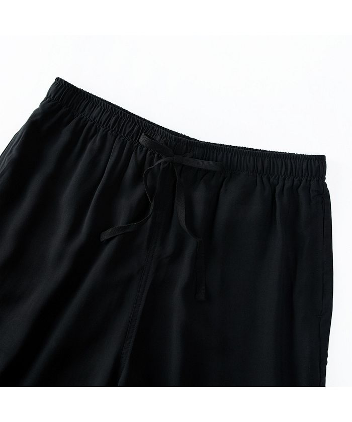 ジェネレス GENELESS セットアップ メンズ 開襟シャツ 上下セット ワイドパンツ オープンカラーシャツ 涼しい 部屋着 ルームウェア