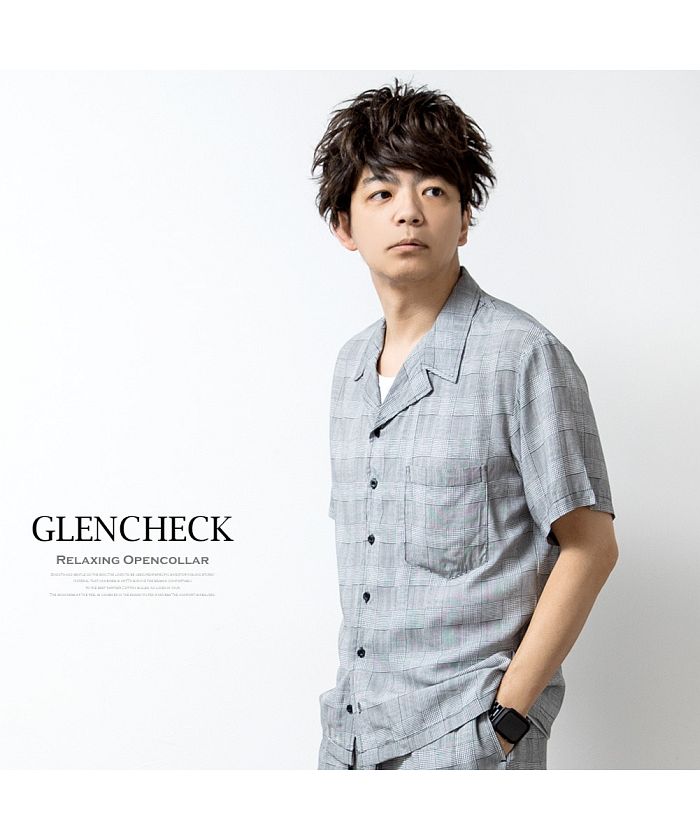 ジェネレス GENELESS シャツ メンズ 半袖 オープンカラー 半袖シャツ 開襟シャツ 涼しい オープンカラーシャツ さらり