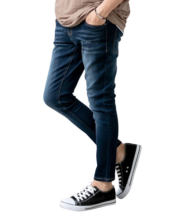 GENELESS Contact Cool Men's Pants Denim Cool Bottom Super Stretch Cool Ankle Pants Stretch Pants