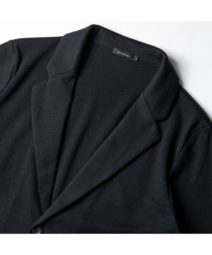 ジェネレス GENELESS テーラードジャケット メンズ 長袖 七分袖 アウター 大きいサイズ 全4色 ネイビー ブルー 黒 グレー