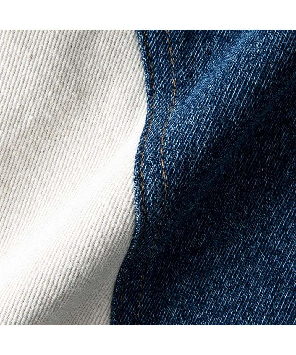 GENELESS Stadium Jacket Men's Denim Winter Oversized Loose Fit Color Block Denim Stadium Jacket Big Size Retro