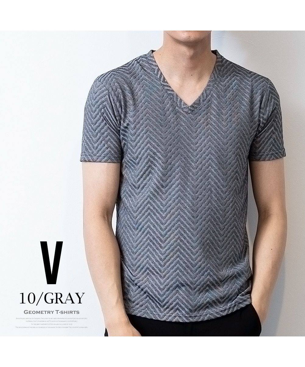 ジェネレス GENELESS T恤 男士 短袖 V領 圓領 斜紋 夏季 短袖T恤 休閒 修身 幾何圖案