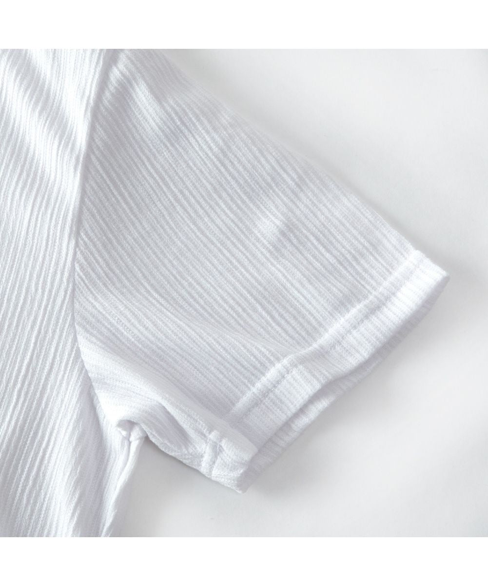 ジェネレス GENELESS 短袖T恤 男士 T恤 V領 短袖 內搭 修身 纖細 夏季 T恤 剪裁上衣 彈性