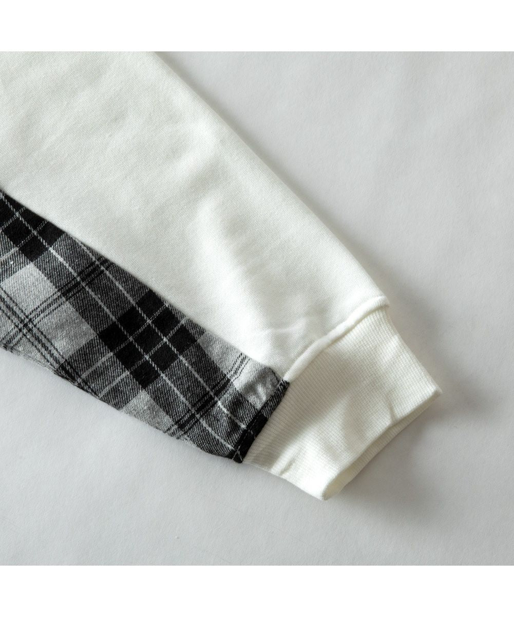 ジェネレス GENELESS トレーナー メンズ ドルマン 切替 スウェット チェック ストライプ スエット オーバーサイズ ゆったり