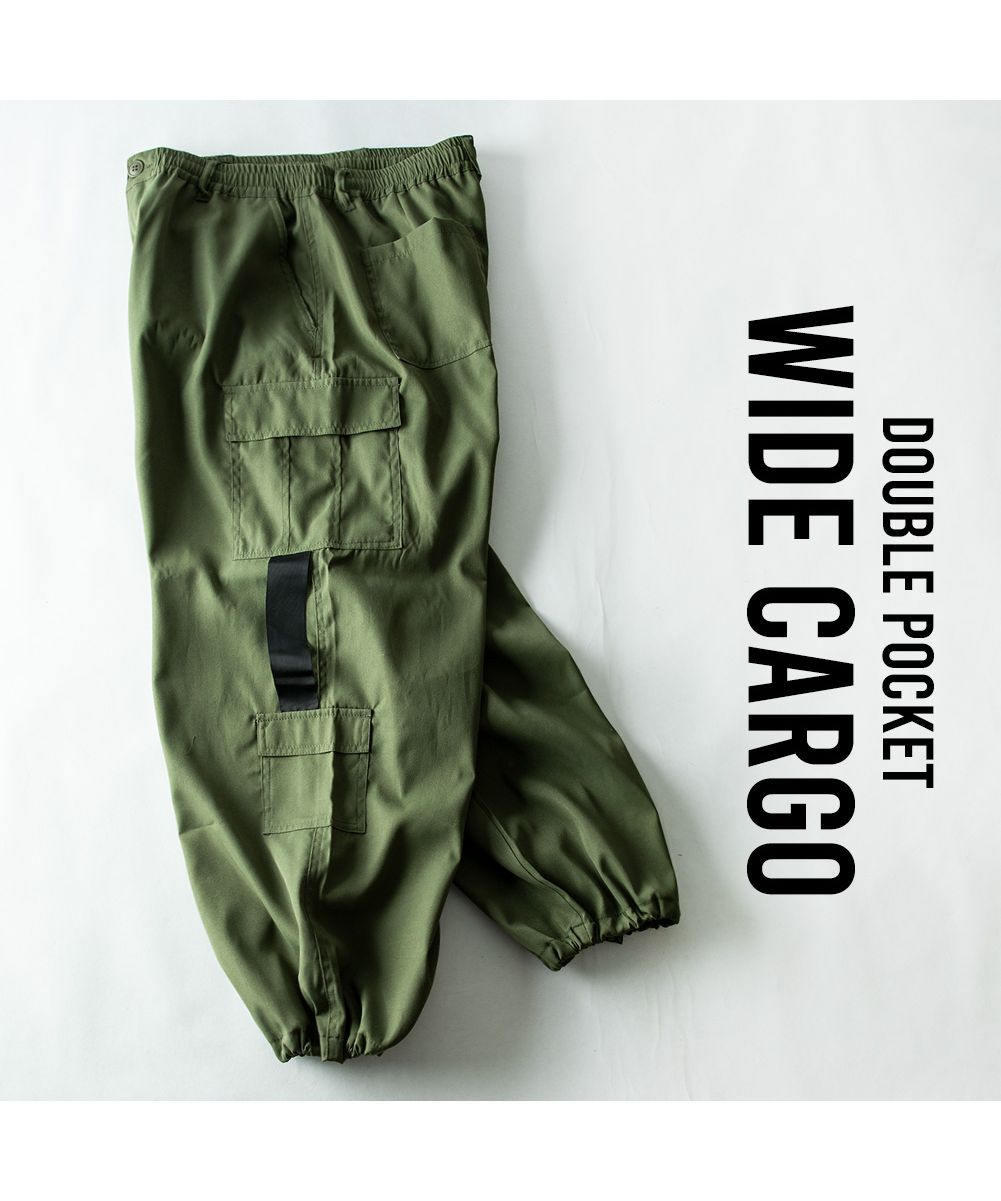 GENELESS Cargo Pants for Men Loose Wide Cargo Pants Thick Stylish Wide Pants Baggy Pants Elastic Waist Simple Elastic Waist Casual Trousers