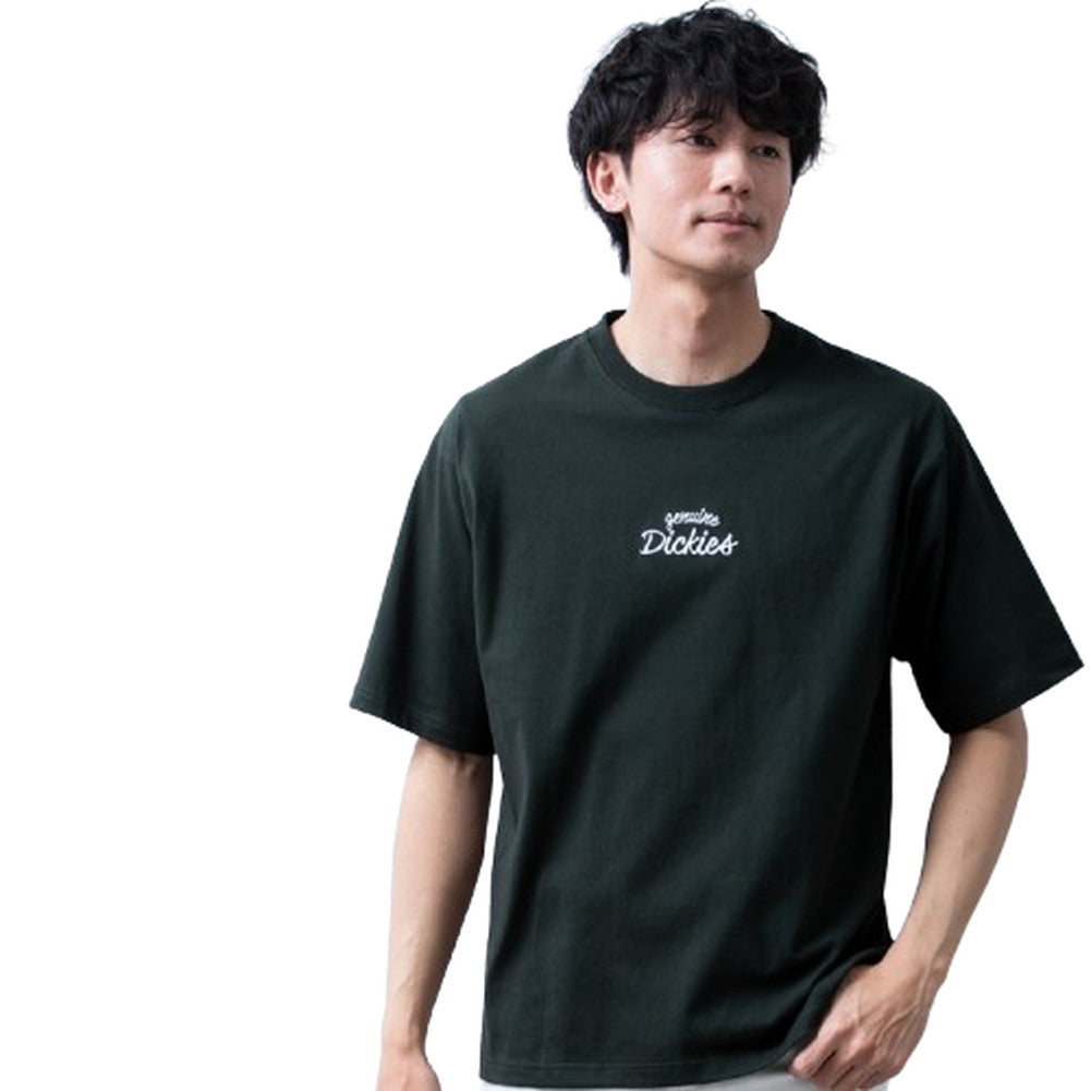 メンズ 半袖 tシャツ バックプリント ディッキーズ 半袖tシャツ 夏 Tシャツ 綿100 GENUINE クルーネック プリント コットン トップス イエロー ストリート 40.グリーン