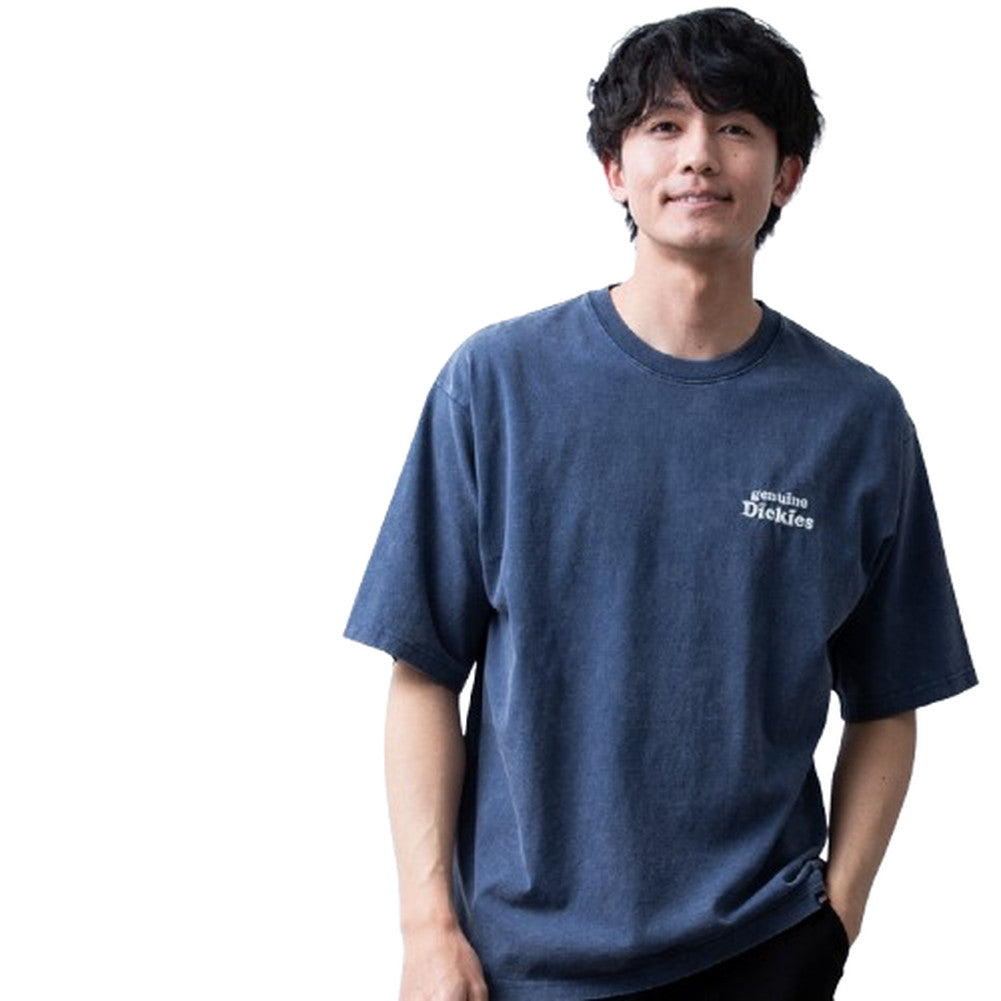 ジェネレス GENELESS 半袖 tシャツ メンズ ディッキーズ プリント ロゴ プリントtシャツ 春夏 GENUINE 大きいサイズ 夏 カットソー 綿 おしゃれ ブルー ストリート 半袖tシャツ (65.Dブルー/A) 65.Dブルー/A