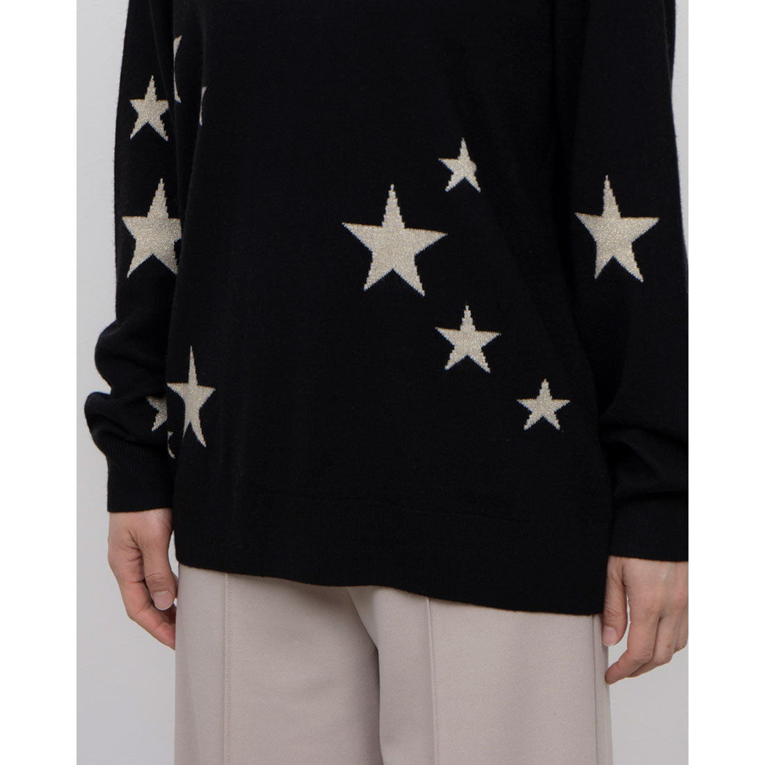 ホブズ HOBBS SAMIRA STAR JUMPER (BLACK IVORY) BLACK IVORY