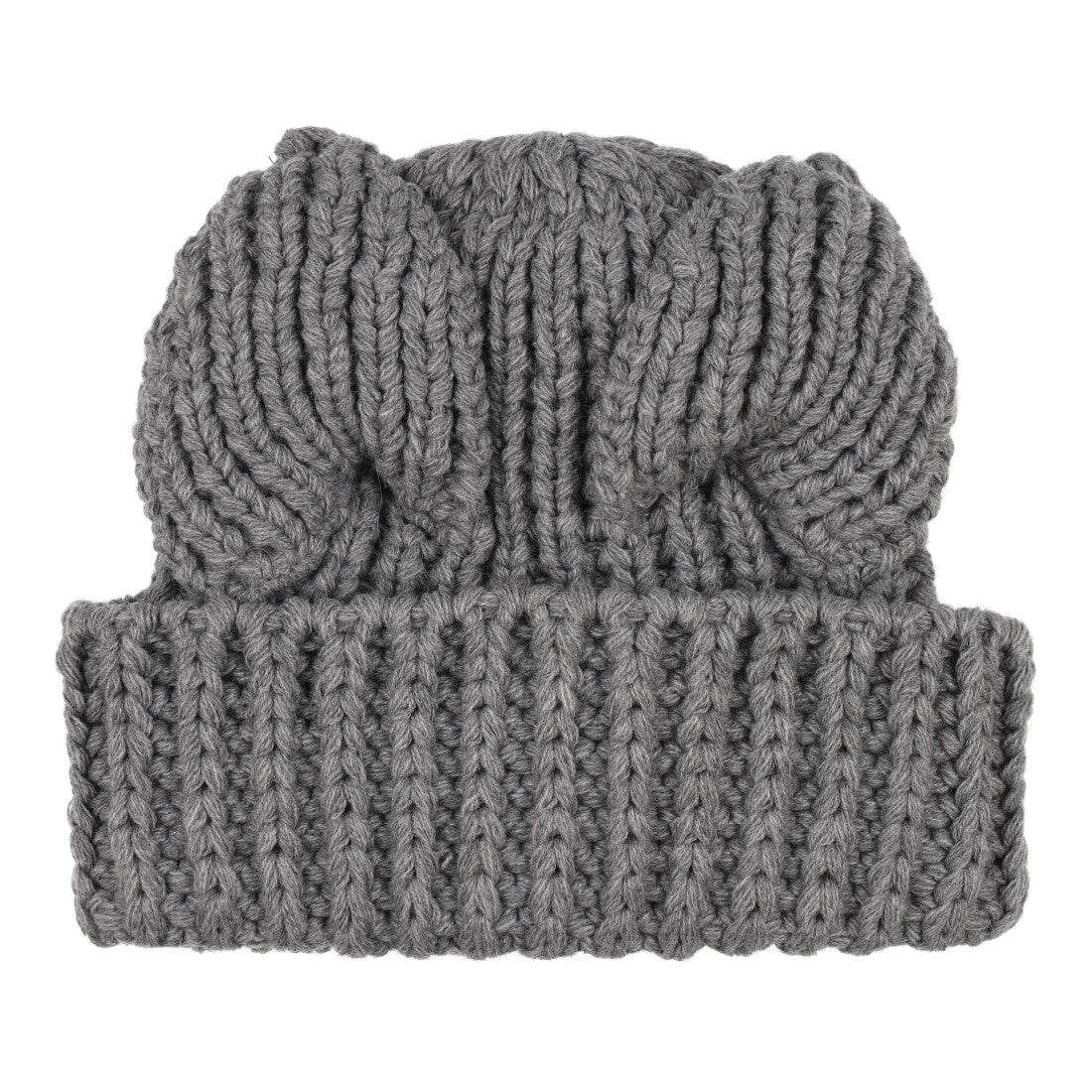 ホームゲーム HOMEGAME HOMEGAME - CAT KNIT CAP SILVER【HG241404】 (SILVER) SILVER