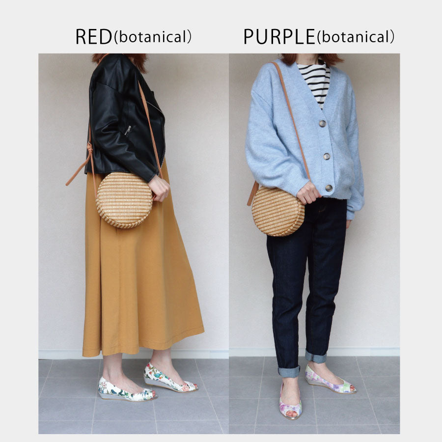 HS 【Made in Japan】 HS Wedge Sole Open Toe Pumps