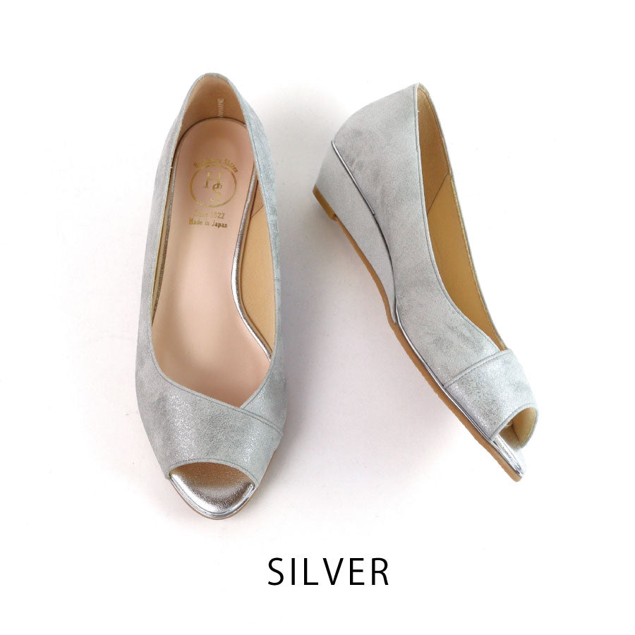 HS 【Made in Japan】 HS Wedge Sole Open Toe Pumps