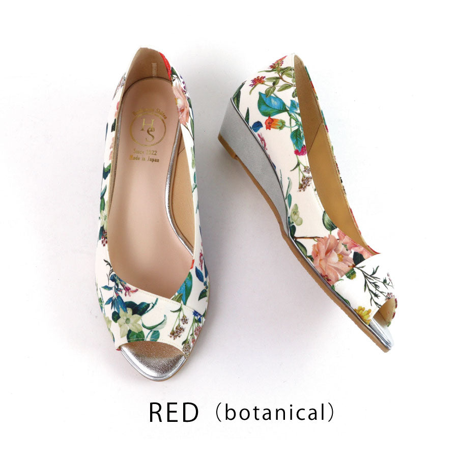 HS 【Made in Japan】 HS Wedge Sole Open Toe Pumps