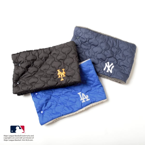 グラソス GLAZOS 【大人向けサイズあり】【MLB】チームロゴキルティングネックウォーマー (クロ) クロ