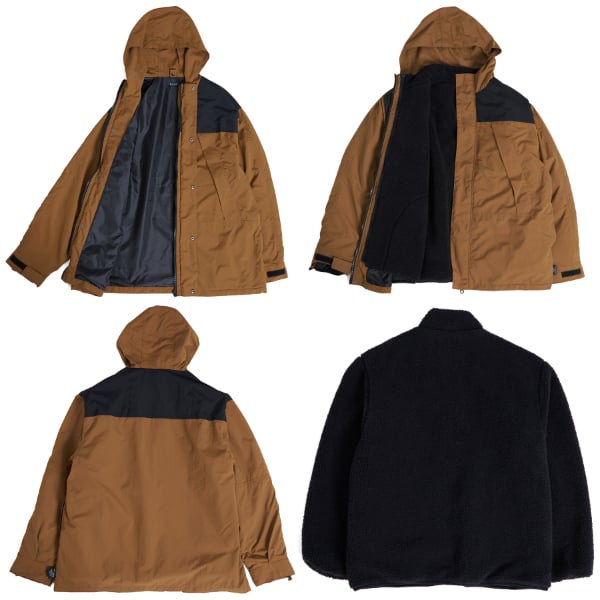 グラソス GLAZOS 【撥水】ナイロン・ボアインナー付き3WAYコート (ベージュ) ベージュ
