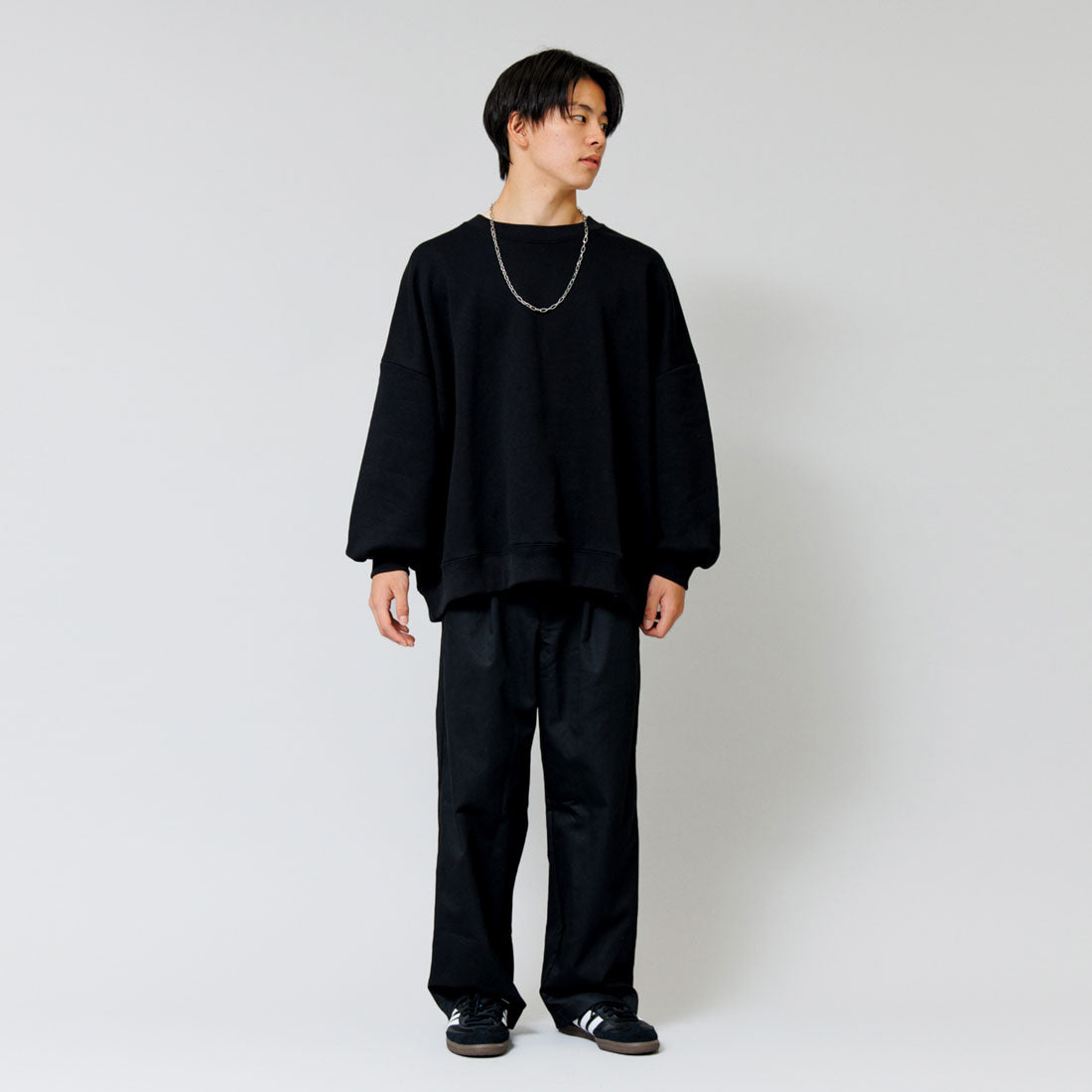 グラソス GLAZOS 【あったか】裏起毛・ネックレス付きトレーナー