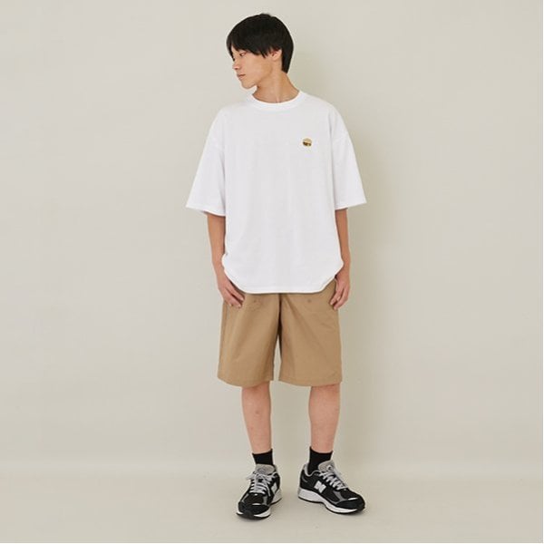 グラソス GLAZOS 【大人向けサイズあり】【撥水】ナイロンワッシャーベイカーハーフパンツ (クロ) クロ