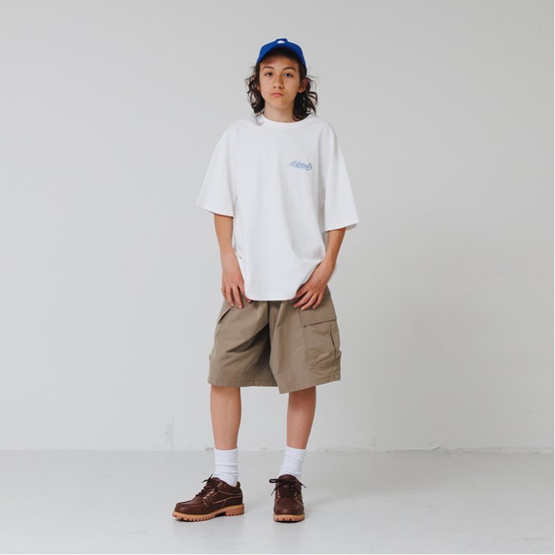 グラソス GLAZOS 【大人向けサイズあり】【ヘビーウェイト天竺】グラフィティロゴプリントTシャツ (紺) 紺