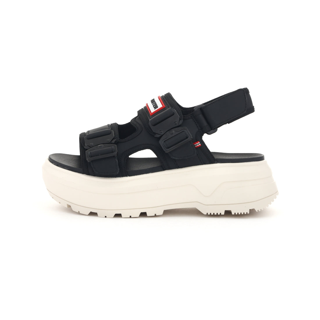 ハンター HUNTER レディース メンズ サンダル ユニセックス シティ リベル ネオ レザー UFD3109LEA スポーツサンダル 厚底 (ブラック/キャンバスクリーム) ブラック/キャンバスクリーム