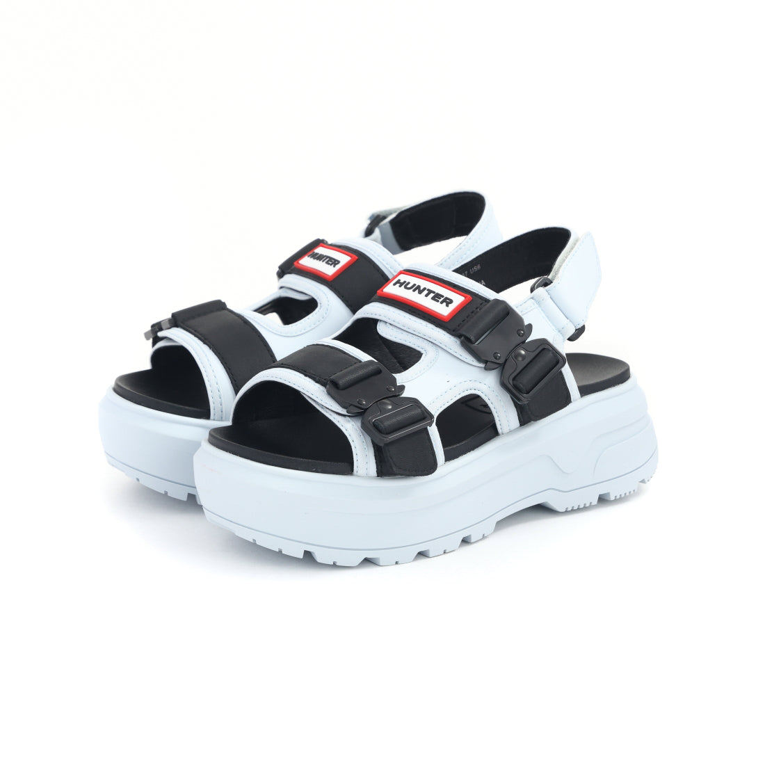 ハンター HUNTER レディース メンズ サンダル ユニセックス シティ リベル ネオ レザー UFD3109LEA スポーツサンダル 厚底 (フェスティスカイ/ブラック) フェスティスカイ/ブラック