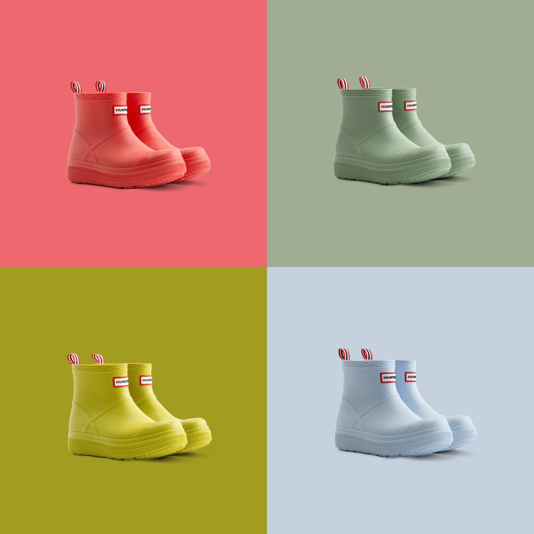 ハンター HUNTER レディース レインブーツ ユニセックス プレイ モールデット ブーツ UFS7105PVC 雨靴 長靴 防水 正規品 (ブラック) ブラック