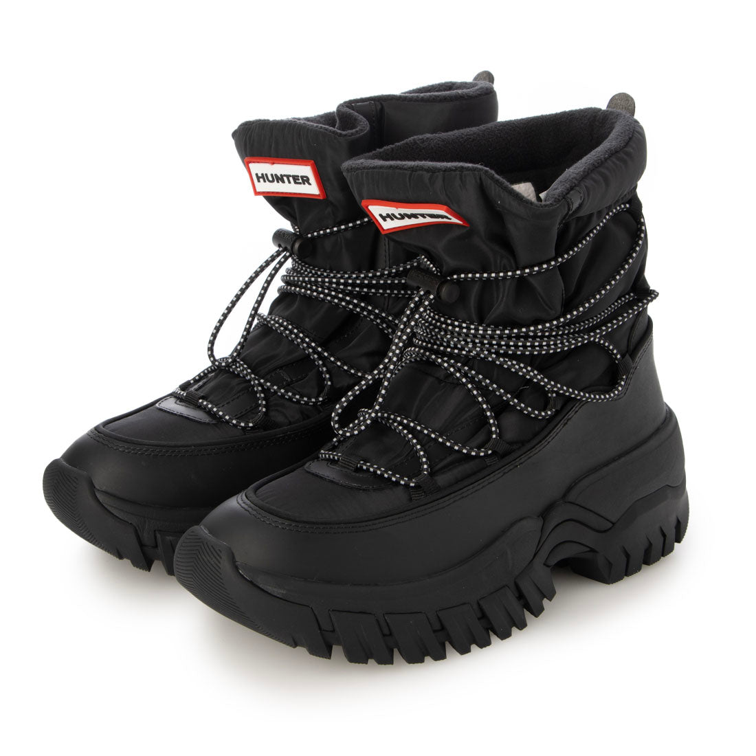 ハンター HUNTER レディース ワンダラー レースアップ アウトドア ブーツ (ブラック) ブラック