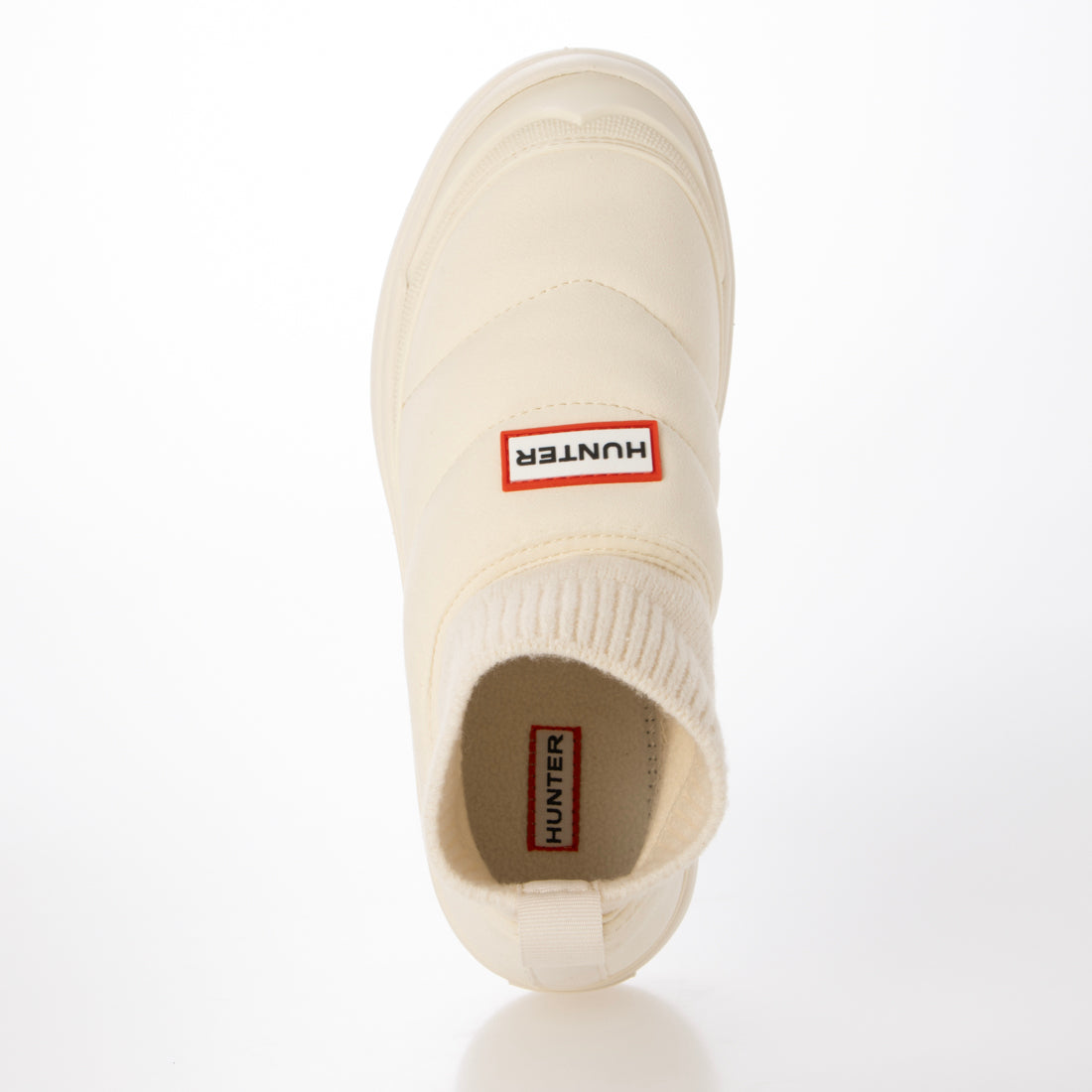 ハンター HUNTER ユニセックス イン/アウト ビーガン スエード ニッテッド カフ ブーツ (シェイデッド ホワイト) シェイデッド ホワイト