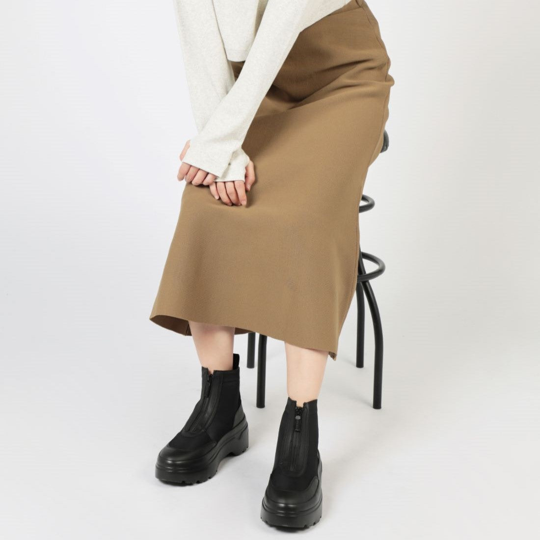 Hunter Women's Explorer Ankle Zip Flatform Boots