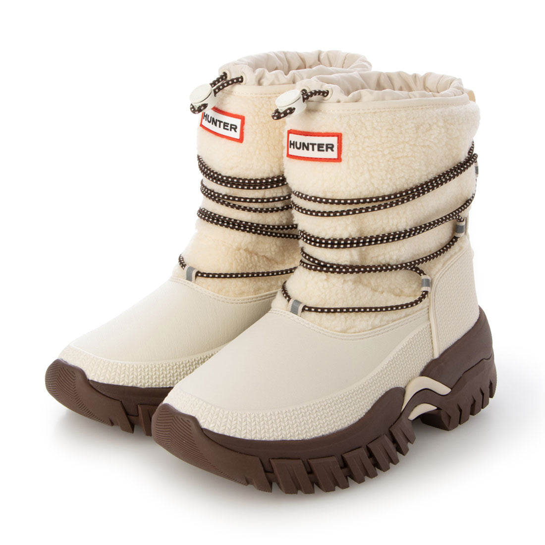 ハンター HUNTER WOMENS WANDERER SHORT COSY SNOW BOOT,WHITE